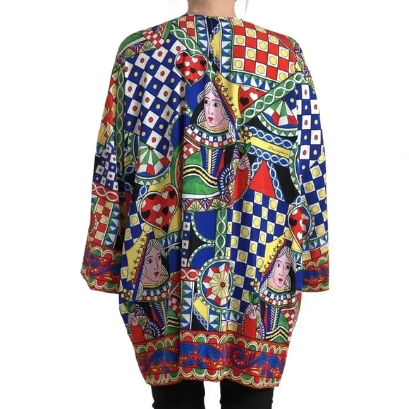 Dolce & Gabbana Multicolor Printed Long Sleeves Blouse Top/IT38 XS NWT - Picture 4 of 6